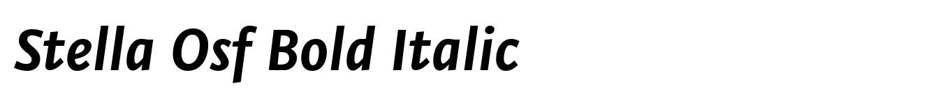 Stella Osf Bold Italic